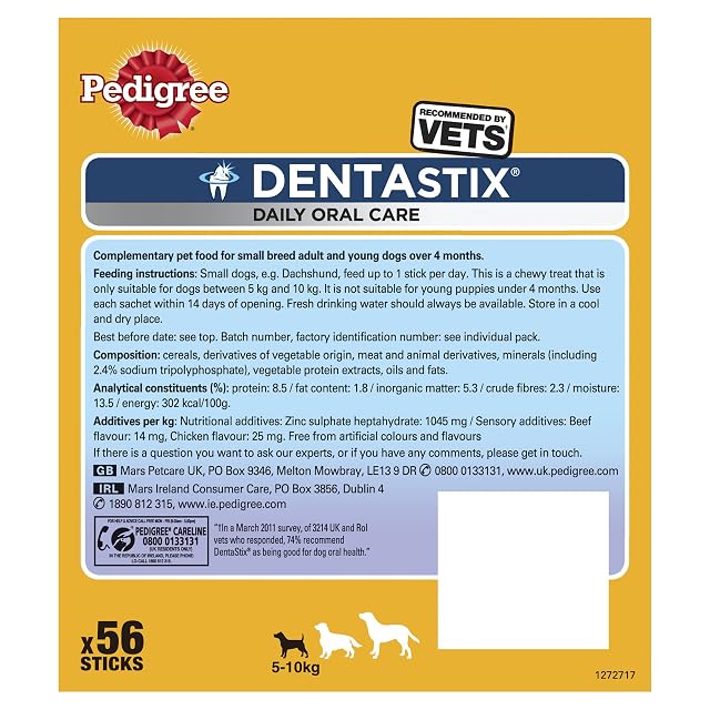 Foto 5 de 5 de Pedigree Dentastix Small Dog (Pack Size: 56 Pack)