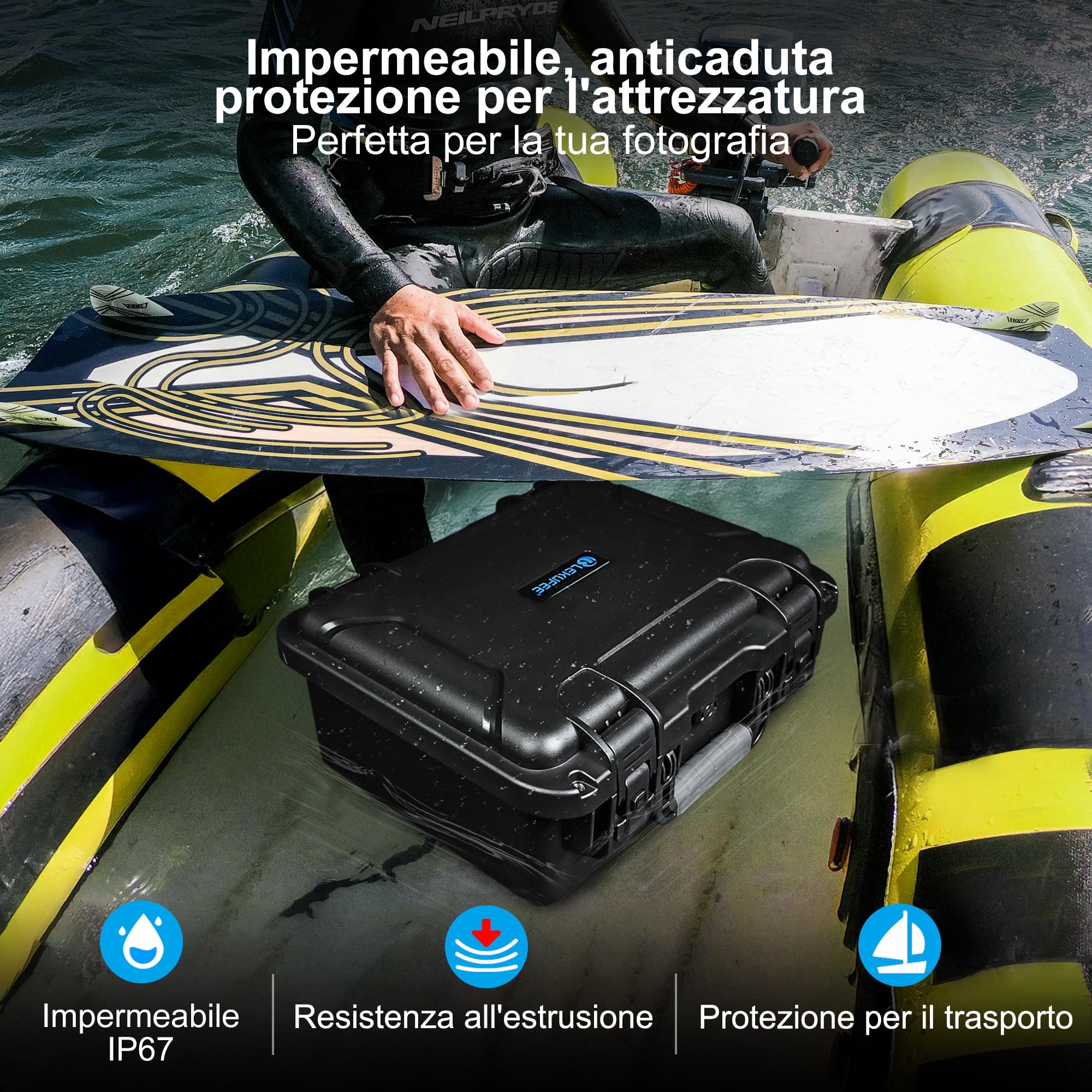 Custodia rigida impermeabile DJI Mavic 4 Pro, Creator Combo, Fly More Combo, DJI RC Pro 2/RC 2, 7 batterie, hub ricarica, accessori