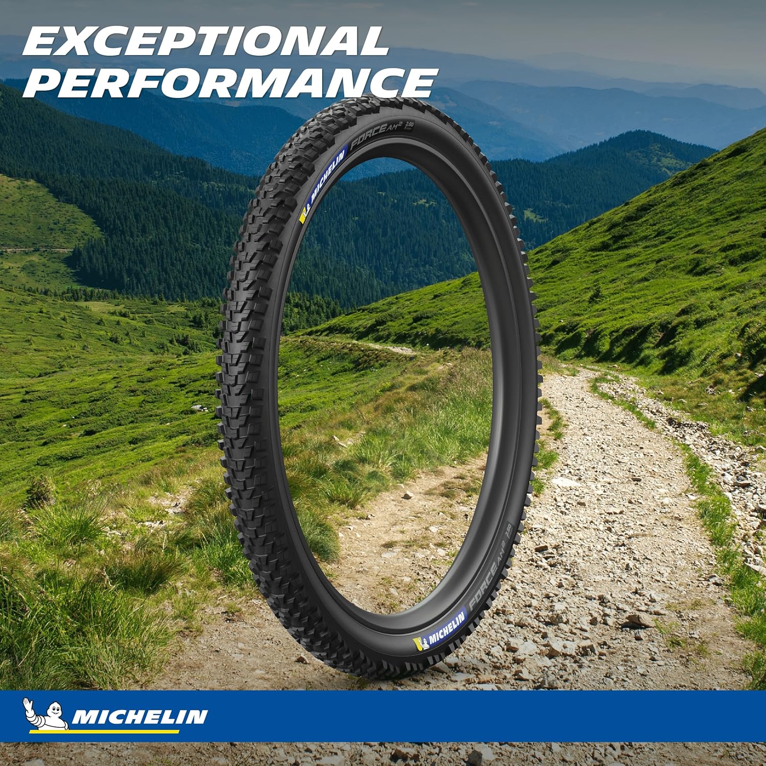 Michelin Force AM2 Tire Collection 29" & 27.5" Tubeless-Friendly, Gum-X Compound, GravityShield Casing for All Mountain & E-Bike Performance