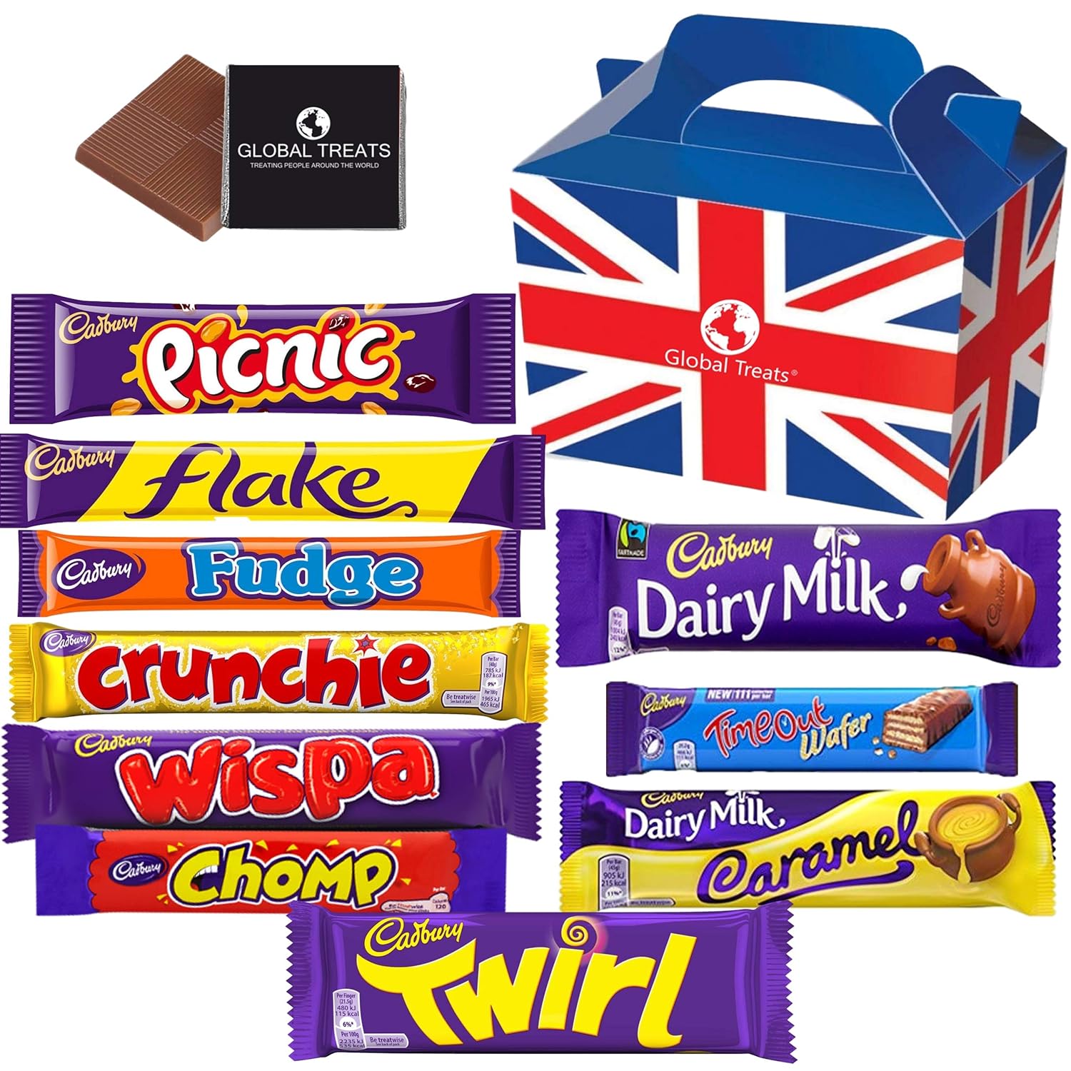 Buy Cadbury Chocolate Bars Gift Pack with 10 FULL SIZE Chocolate bars