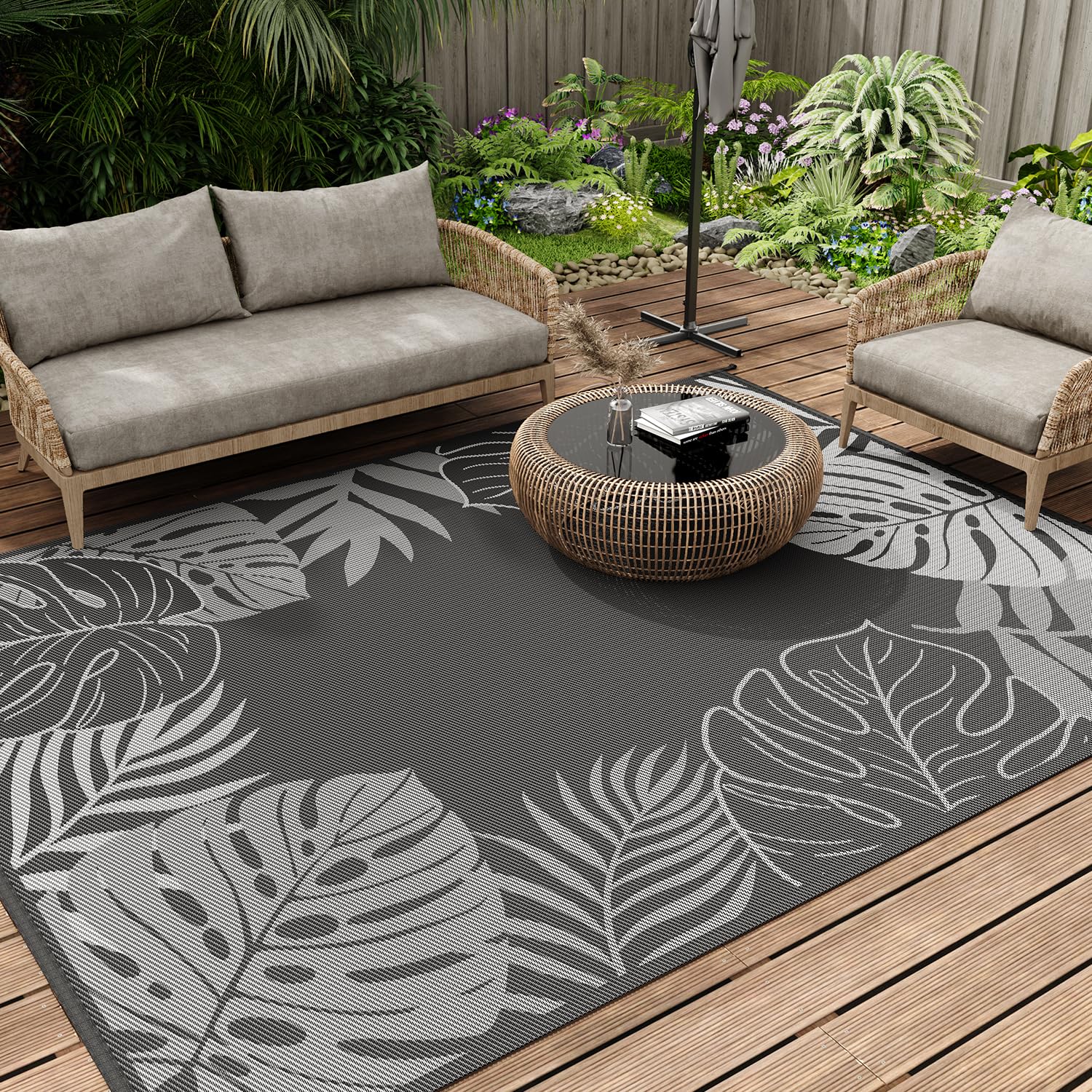 Tappeto Da Esterno 150x245 Cm - Impermeabile, UV Resistente, Per Giardino E Spiaggia - Foto 12