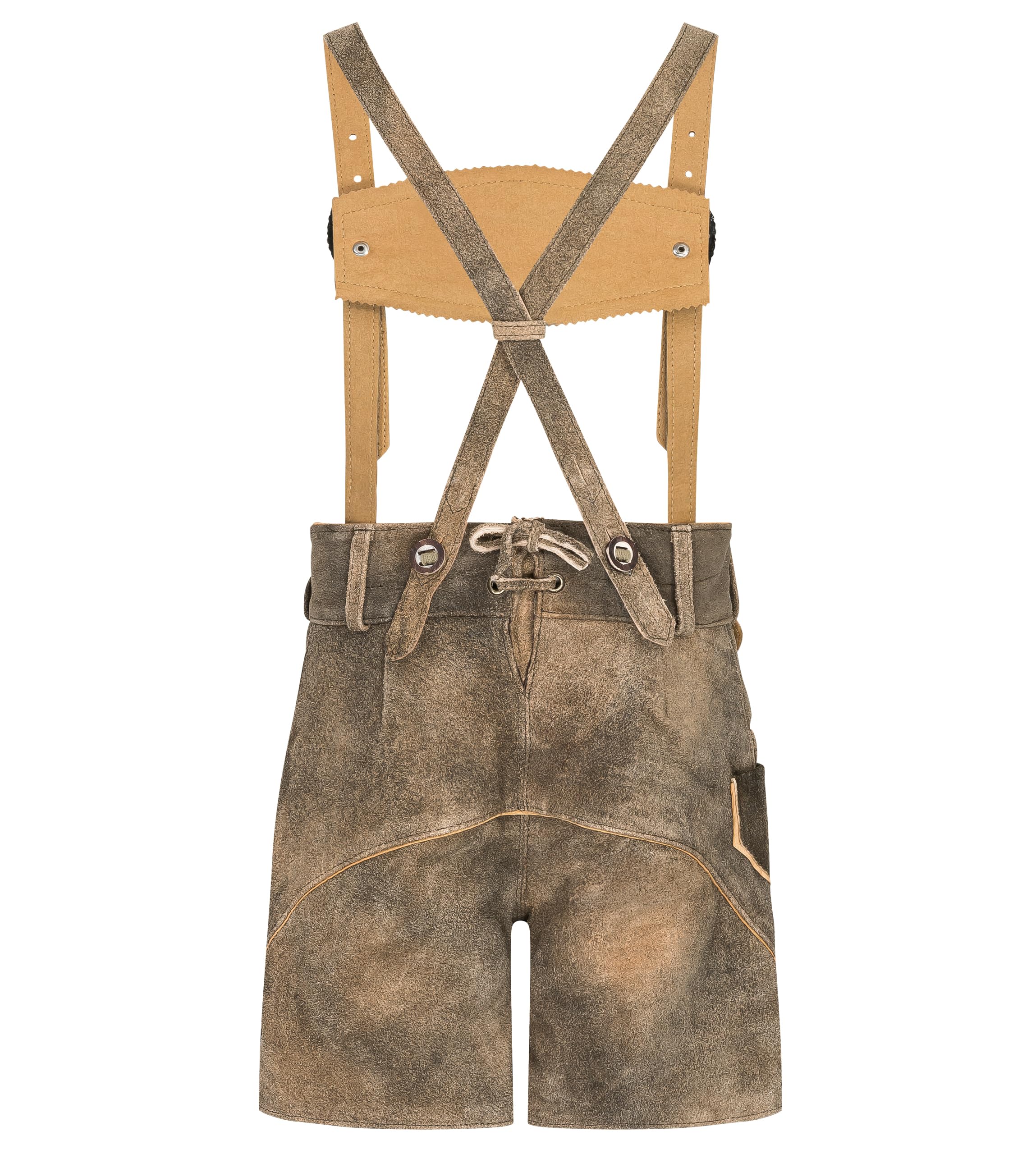 Schöneberger Trachten Couture Pantalones de piel para niños – Pantalones de cuero antiguos para niños y niñas, pantalones tradicionales de piel de terciopelo para Oktoberfest