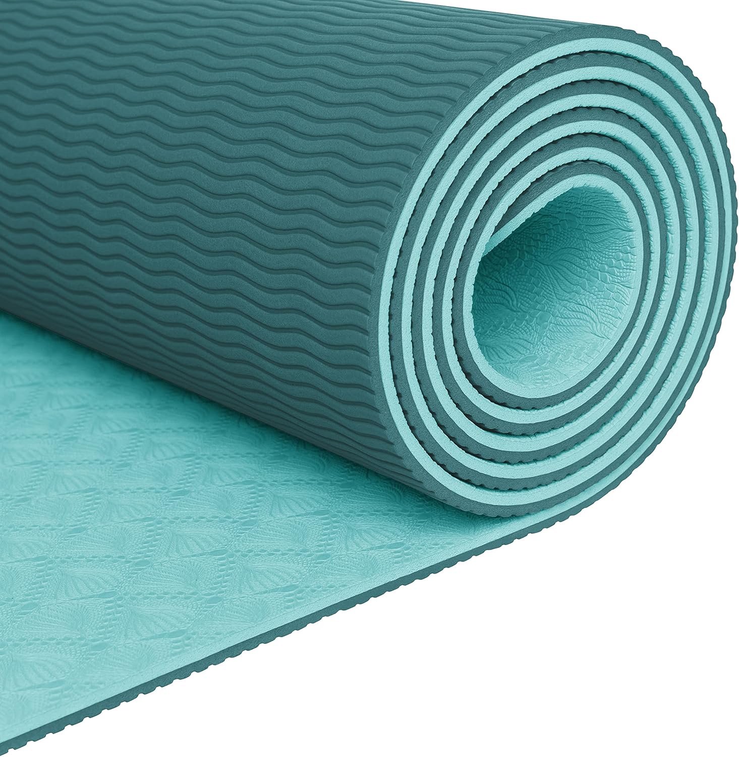 Retrospec Zuma Yoga Mat for Men & Women - Outdoor & Indoor Non Slip Exercise Mat for Hot Yoga, Pilates, Stretching, Floor & Fitness Workouts - Blue Ridge : Everything Else