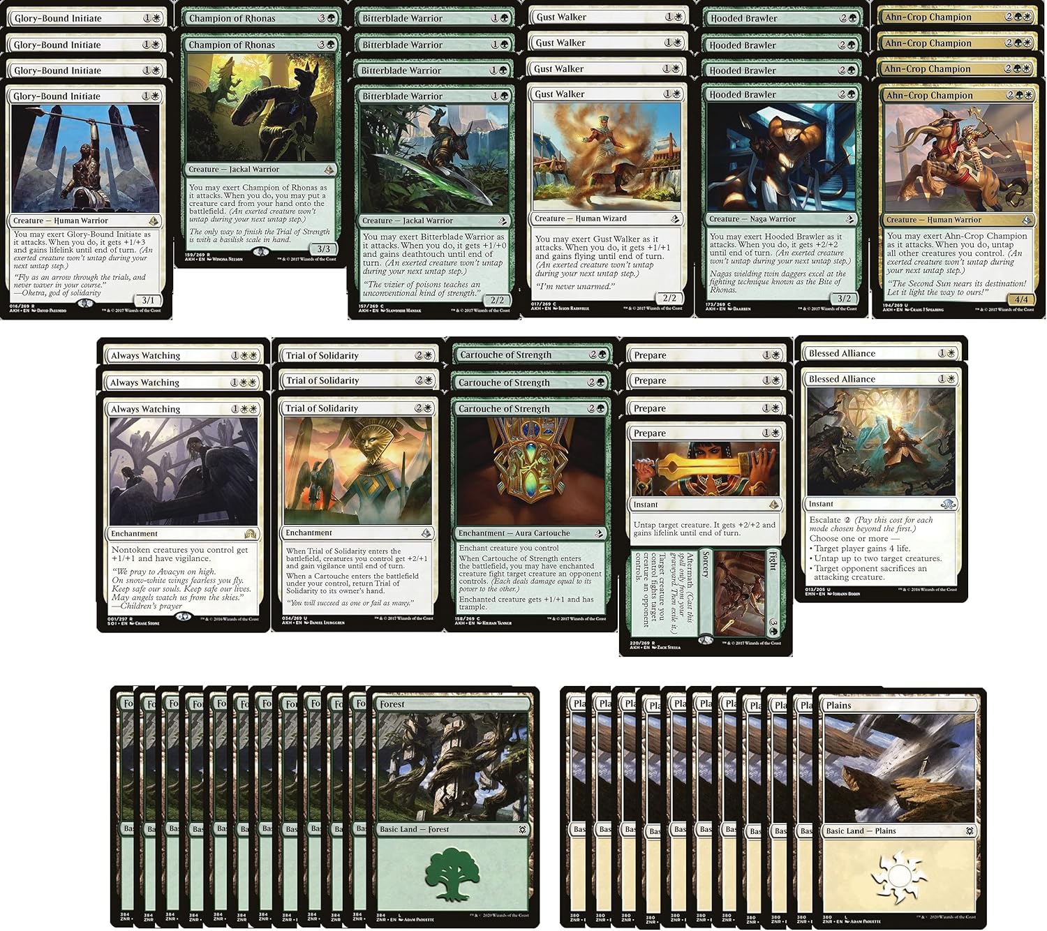 Green/White Exert Deck - Modern Legal - Custom Built - Magic The Gathering - MTG - 60 Card