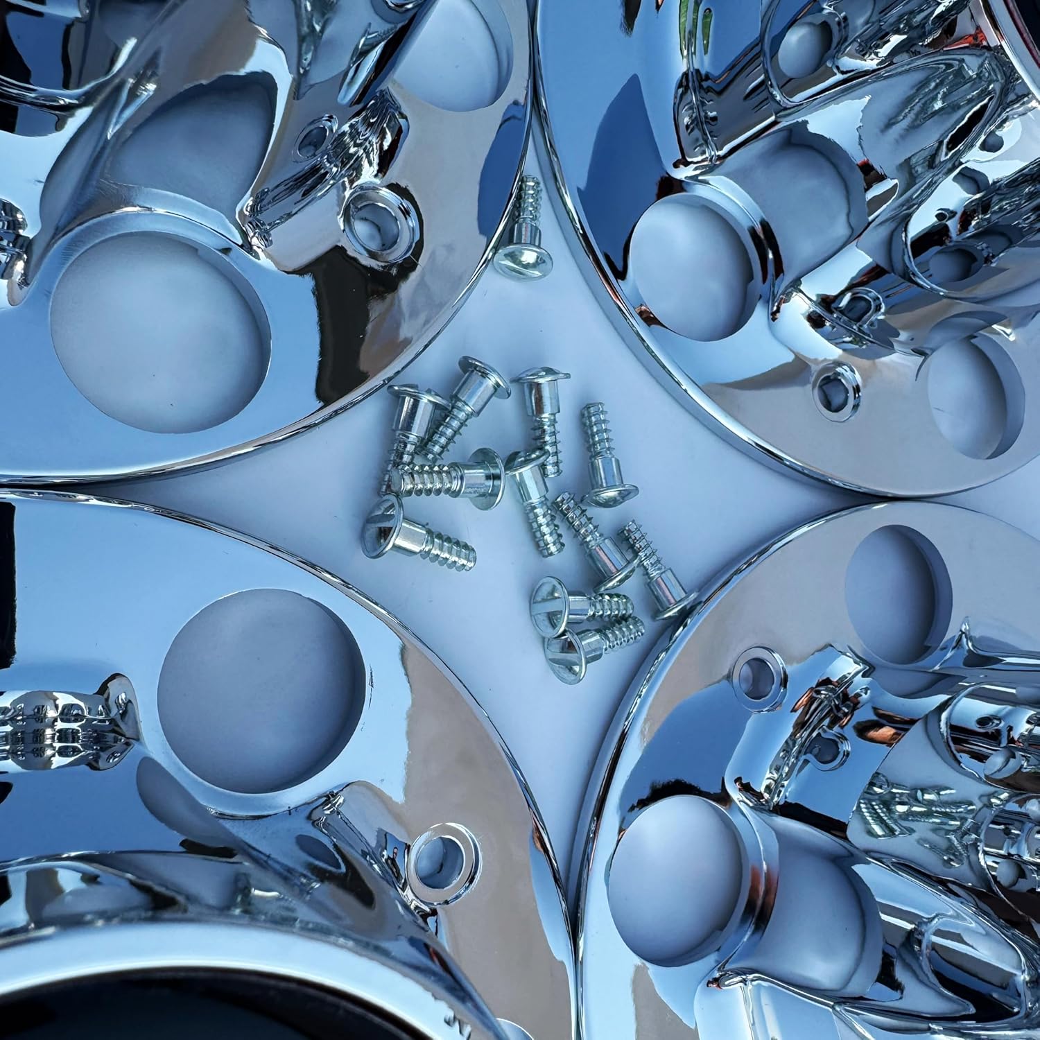 4PCS Replacement for Ranger Bronco II Explore Chrome Wheel Center Cap Hub Caps