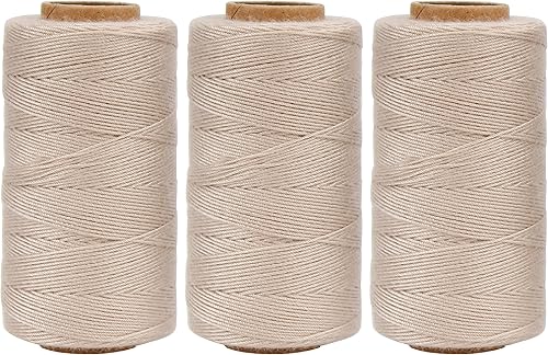 Miniatura 10 de Lusecarl Hilo de poliéster de 110 yardas cada carrete para extensiones de cabello, 3 rollos de hilos de coser para coser a mano, extensiones de Negro