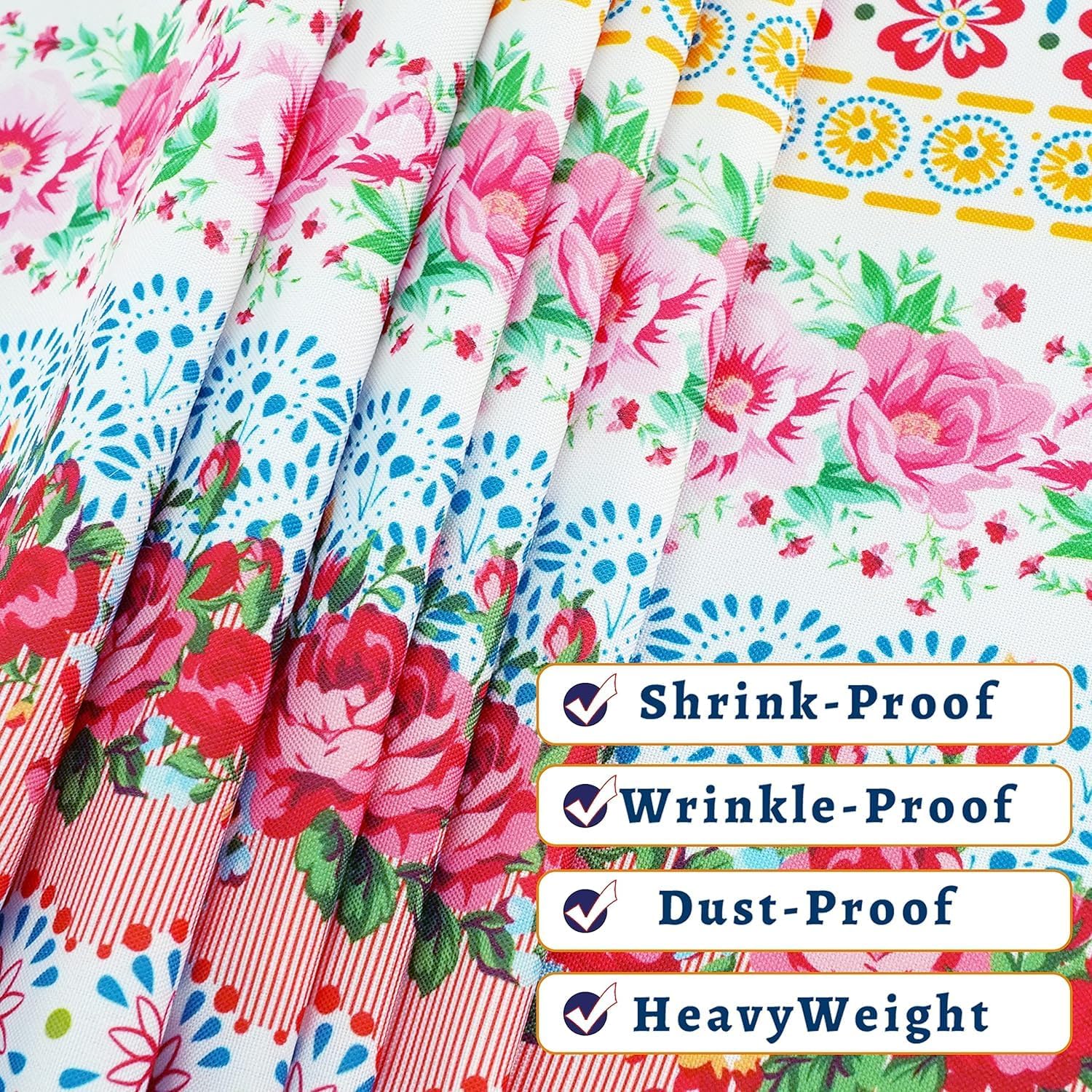 Oval Tablecloth -54x72 Inch, Pioneer Floral Design Rustic Tablecloth Classic French Country Printed Table Cover for Farmhouse Decoration, Suitable for Home, Kitchen, Indoor and Outdoor Dining Table