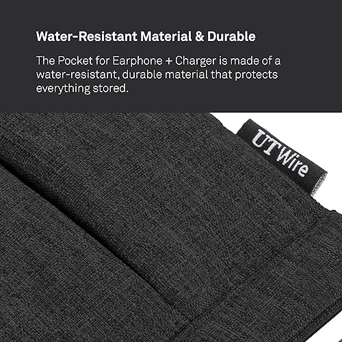 Miniatura 10 de Bolsillo para auriculares y cargador Snap & Store Bolsa de viaje acolchada para accesorios AirPods Pro, auriculares en gris