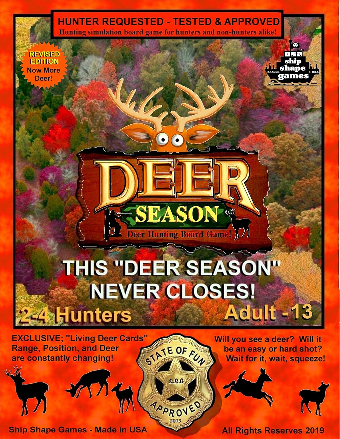 Deer Season - Hunting Board Game -New Revised Edition