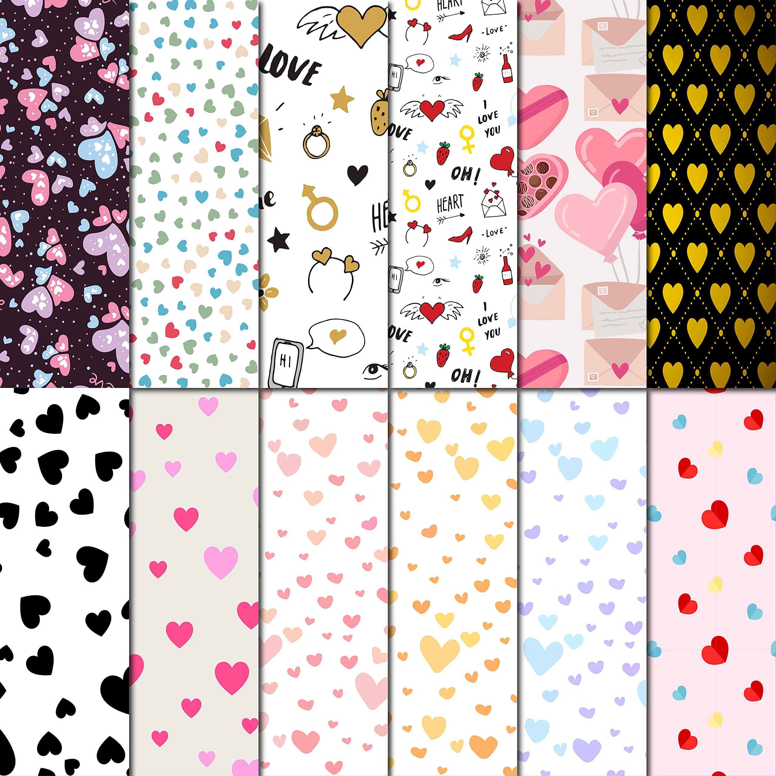 Woopme® 24 pcs beautiful fabulous wall pattern paper art n craft papers for  scrapbooking origami craft gift packing decor sheets : amazon.in: home u0026 ...