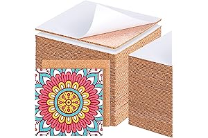 Chunful 60-Piece Cork Squares: Peel-and-Stick Tiles for Enhanced Designs
