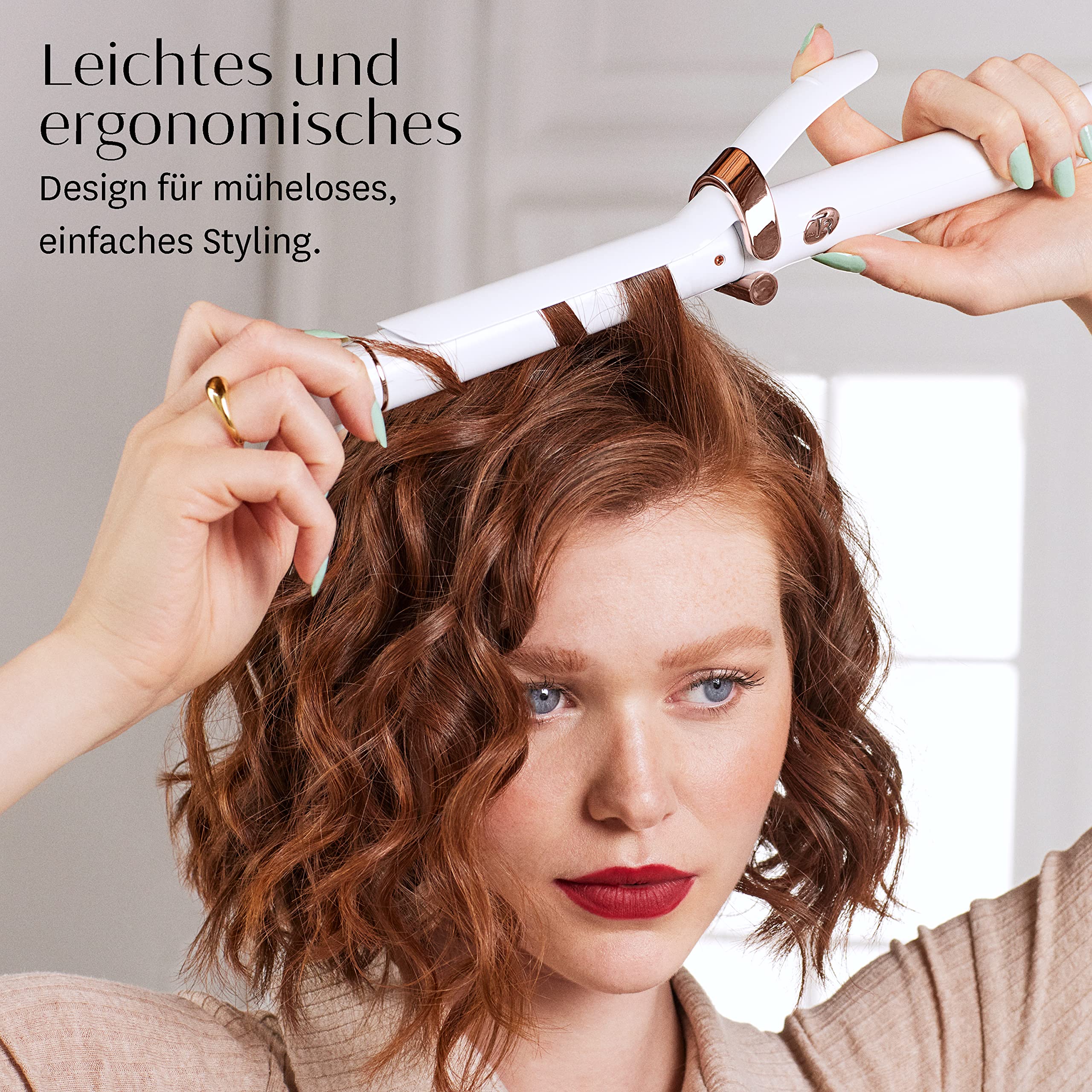 T3 SinglePass Curl – Professioneller Lockenstab – Langer Locken- und Stylingstab aus spezieller Keramikmischung mit unterschiedlichen Temperatureinstellungen für seidig-glänzende Locken und Wellen