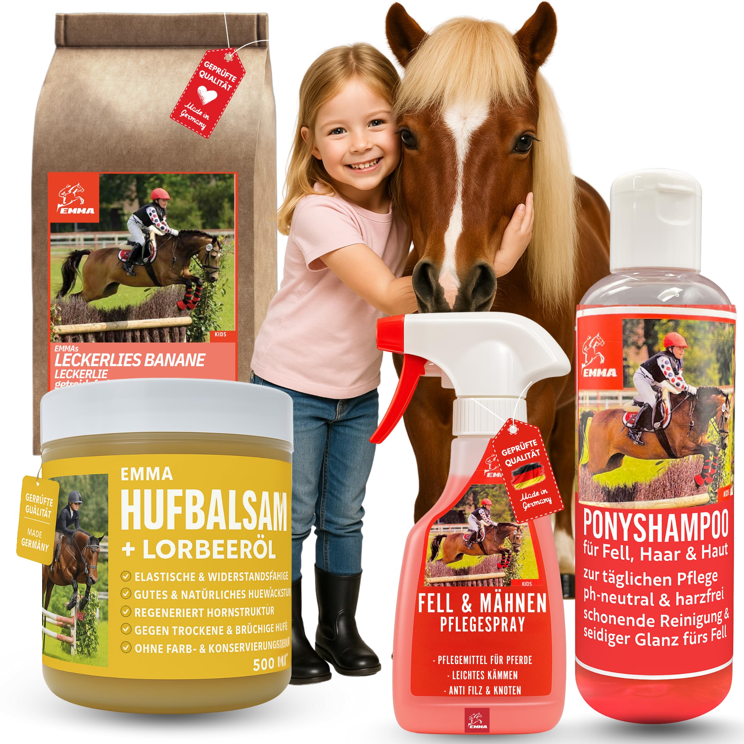 Spray de Purpurina - Spray de Crin para Caballos I Grasa para Cascos con Purpurina I Golosinas para Caballos Champú para Caballos Juego de 4 pz Spray de Cola Golosinas para Caballos 400gr 500ml 250ml
