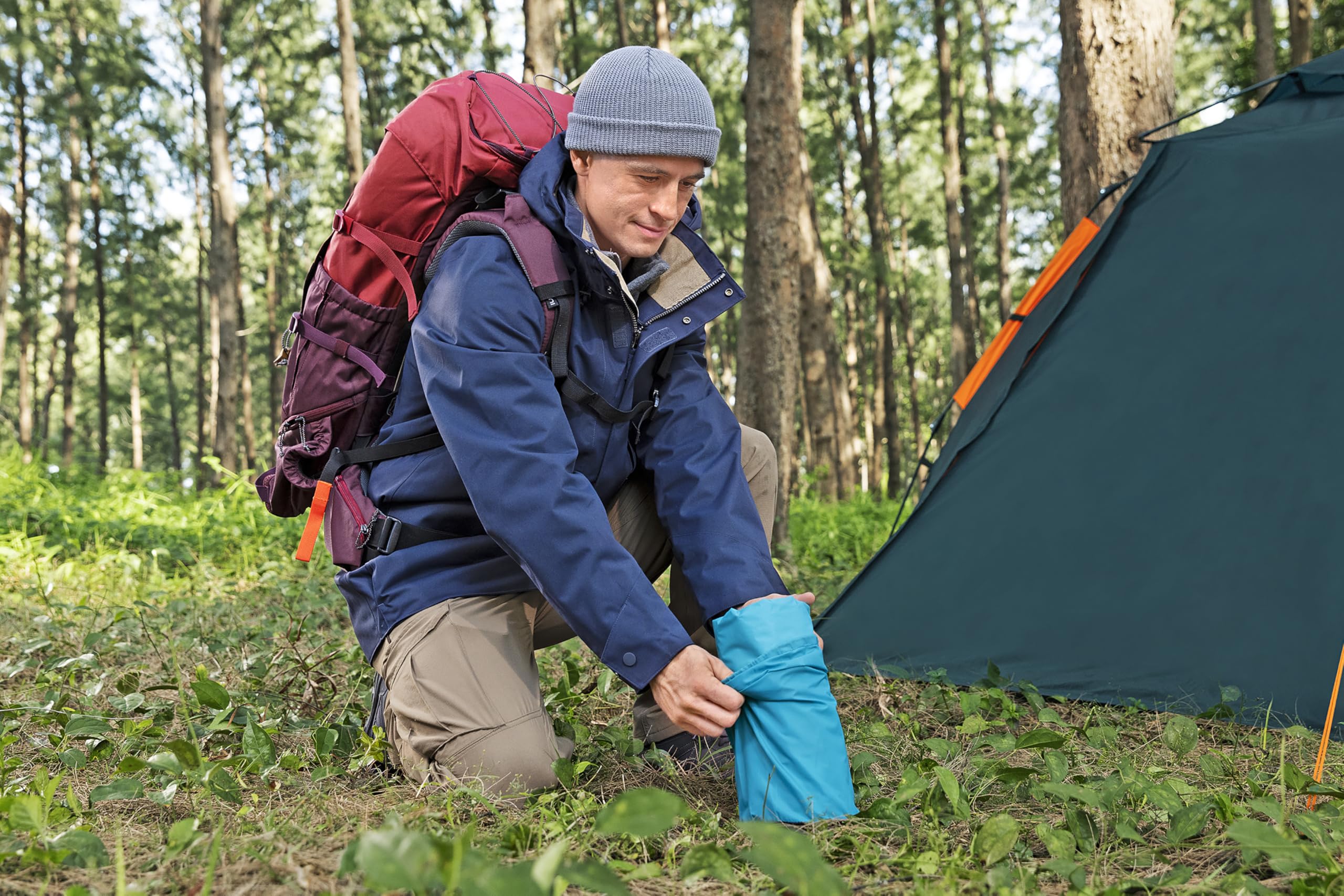 Bestway AlpineLite nadmuchiwana pojedyncza mata do spania typu mumia 183 x 51 x 7,5 cm