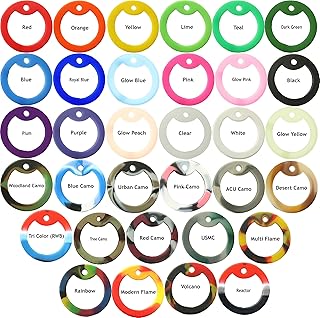ARMYU Military Dog Tag Silencers, Silicone/Rubber Army Dogtag Silencer - 10 Pack (Choose Your Colors!)