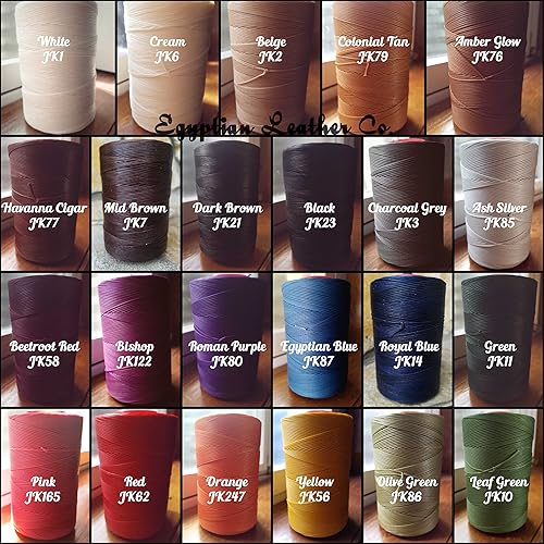 Miniatura 3 de Hilo Ritza 25 Tiger de 0.039 in - Hilo de poliéster trenzado - Encerado para coser a mano de cuero - Fabricado en Alemania - Carretes sellados de