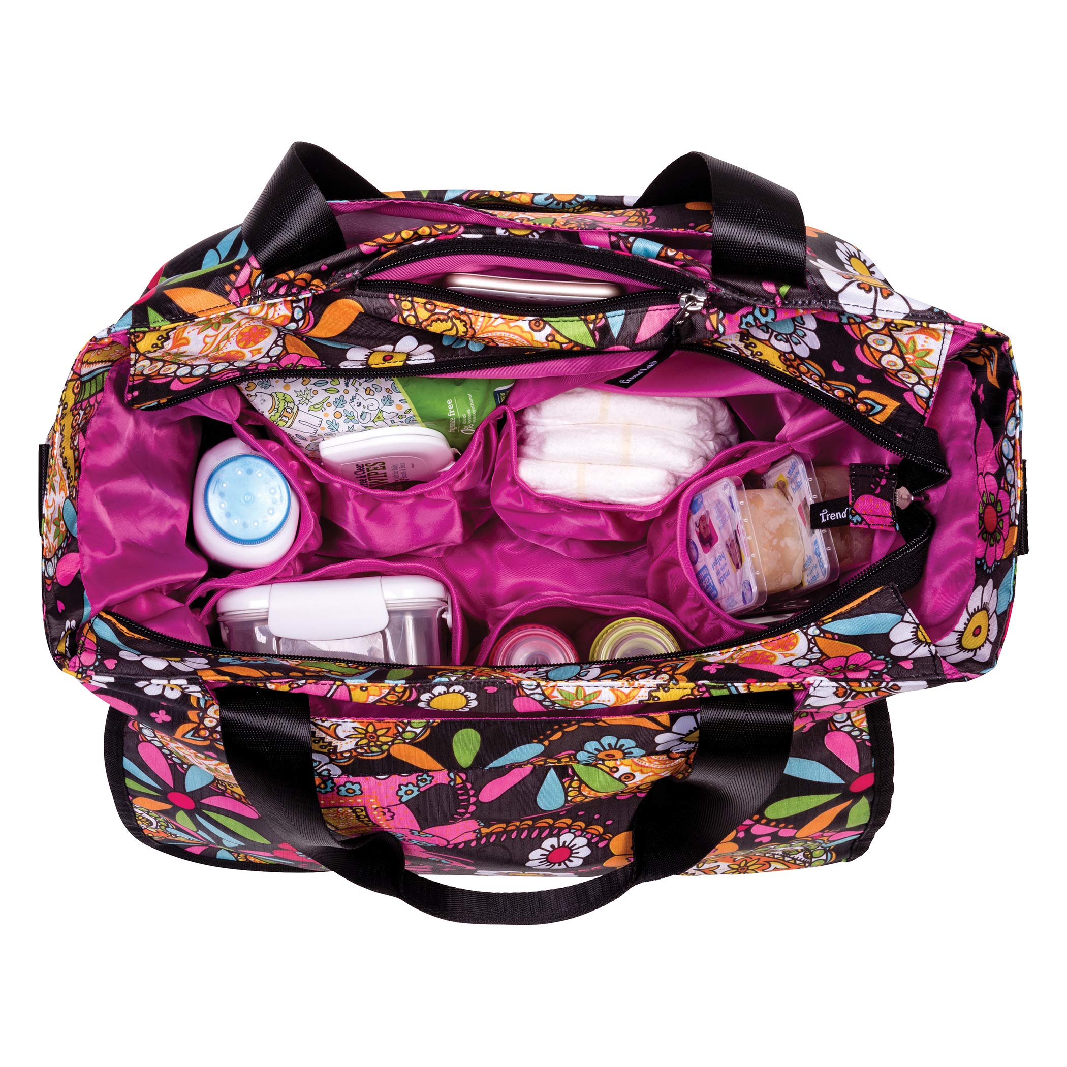 Trend Lab - Bolso para pañales, diseño floral, multicolor