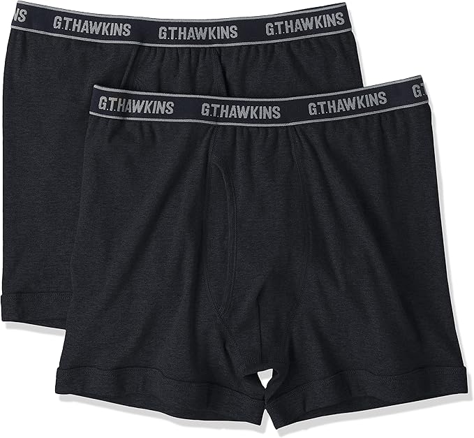 Amazon グンゼ ボクサーパンツ G T Hawkins 前あき 綿100 フライス 2枚組 Hk102 メンズ ボクサー 通販