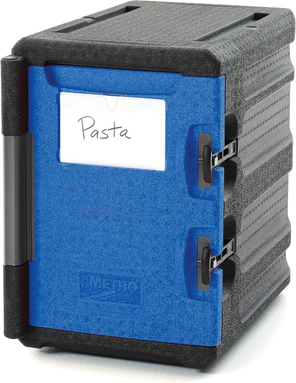 METRO Mightylite ML400-BU Front-Loading Insulated Pan Carrier - Professional-Grade Multipurpose Food Carrier and Catering Food Warmer - 60 qt or 6 Pan Capacity - Blue