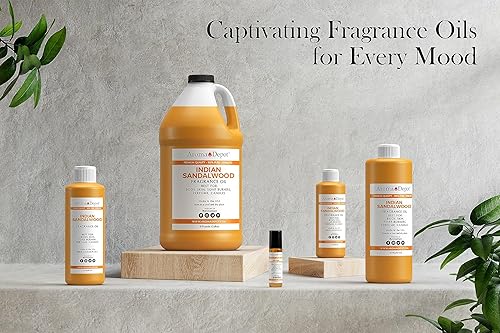 Miniatura 2 de Aroma Depot Perfume de sándalo indioaceite corporal (7 tamaños), nuestra interpretación, aceite de fragancia sin cortar de calidad prémium (botella