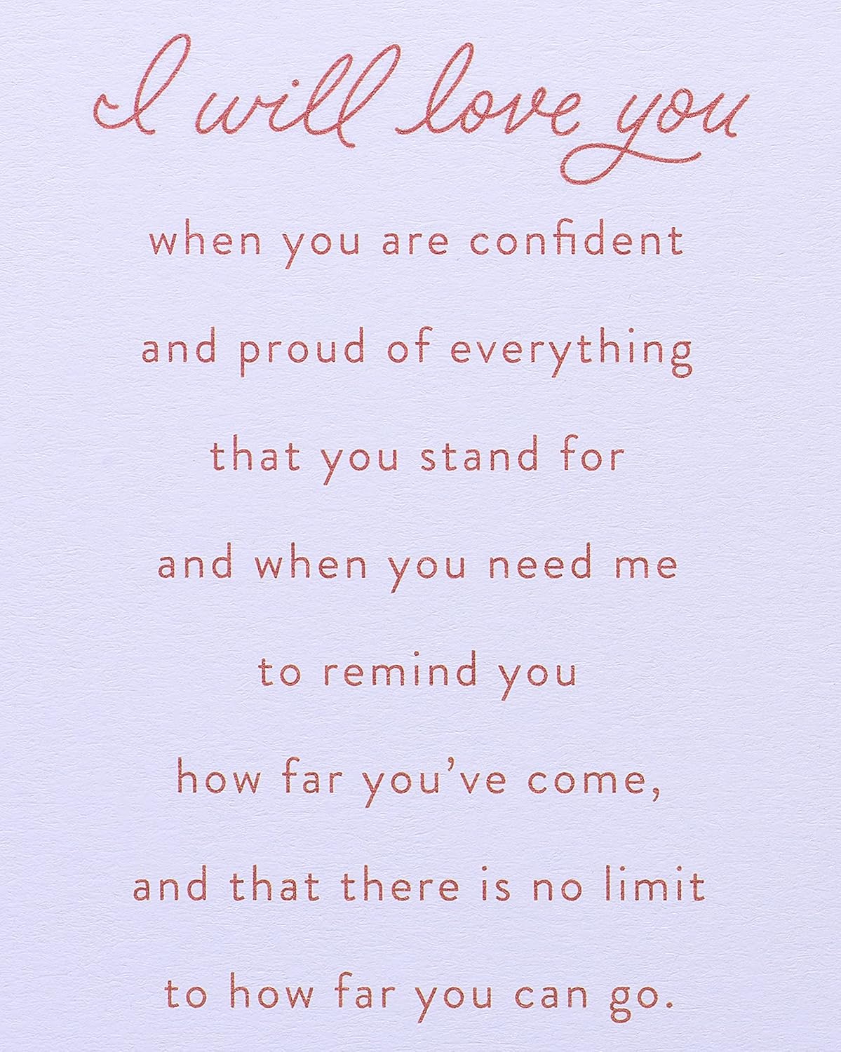 American Greetings Romantic Birthday Card (I Will Love You) - Image 3