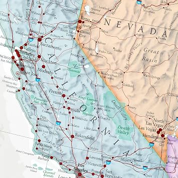 USA Map Classic - Front Sheet Lamination - 91.4 (w) x 61 (h) cm - Maps International