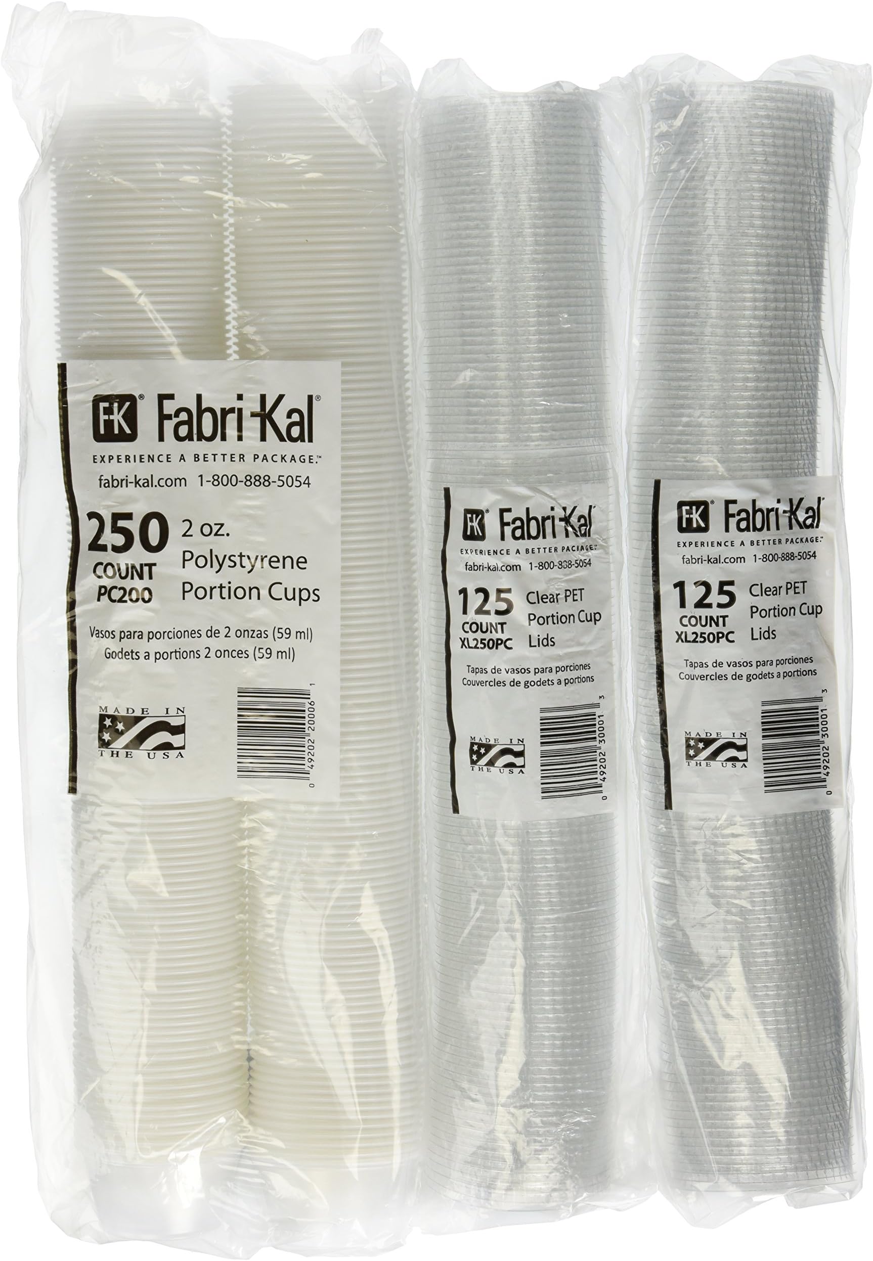 Jello Shot Glasses 500 2oz. Plastic with Lids 250/Pkg Pkg/2