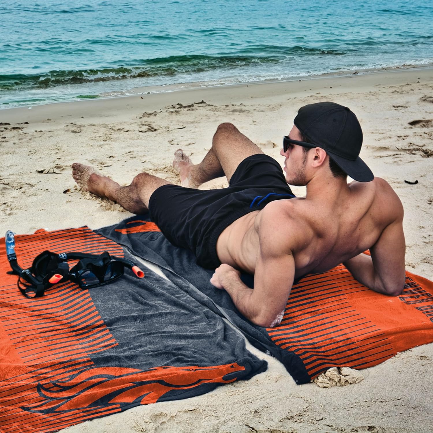 Northwest Denver Broncos NFL Progression Jacquard Beach Towel 36 x 72 Inches - Image 3