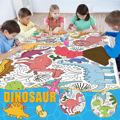 Miniatura 10 de OHOME Póstermantel gigante de mandala para colorear, 30 x 72 pulgadas, pancarta gigante de papel para colorear para adultos, niños, adolescentes,