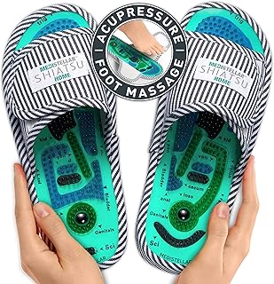 BYRIVER Plantar Fasciitis Relief Foot Massager, Acupressure Slippers Slides for Men Women