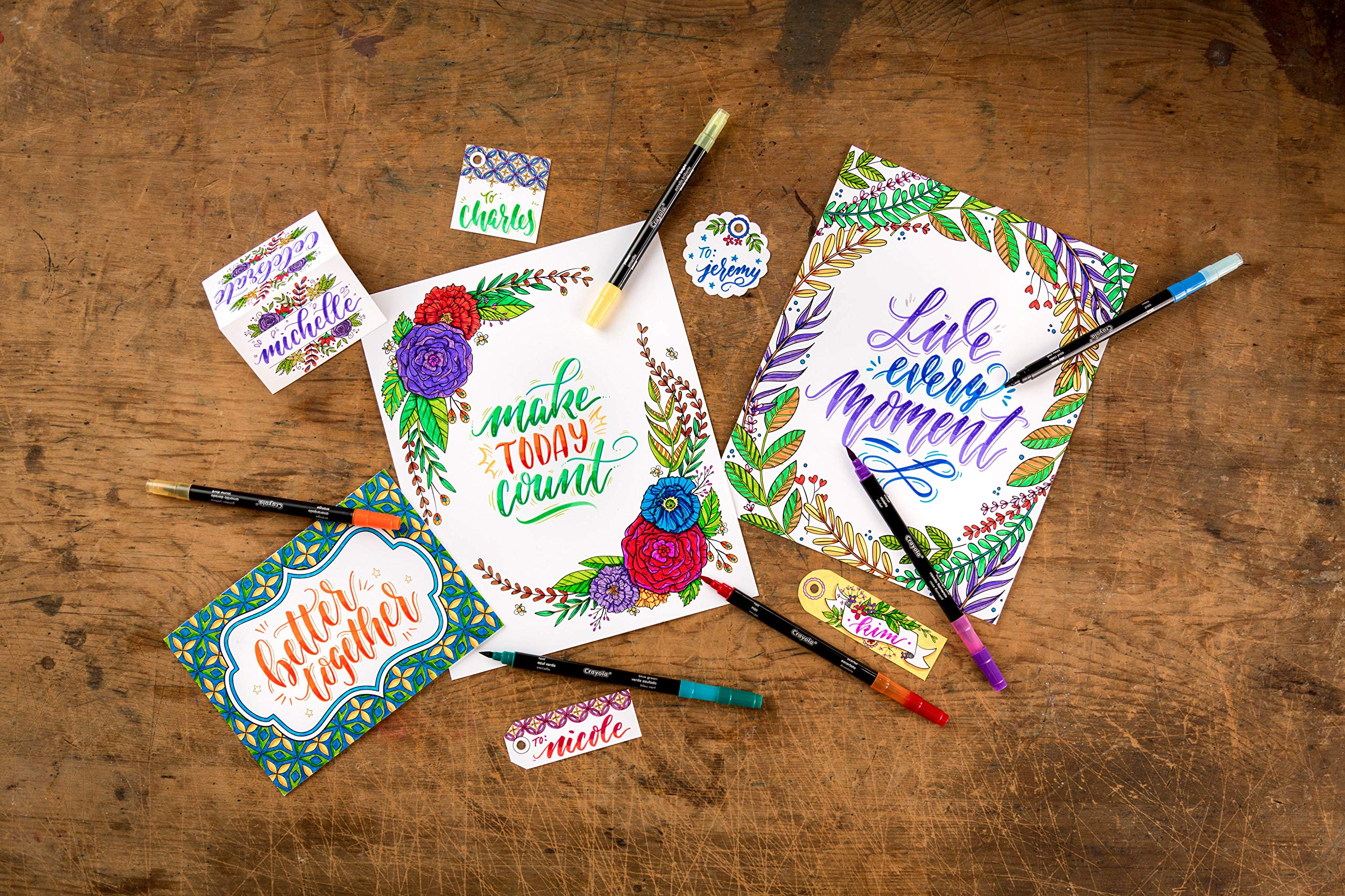 Crayola Signature Crayoligraphy Hand Lettering Art Set, Gift for Teens, Mothers Day Gifts, Age 14+ - Image 7