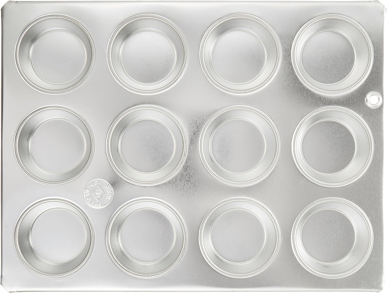 Kubodera Light Metal Industries WMH24 Baking Muffin Pan #10 Cup with 12 Pieces, Made of Tin, Excellent Corrosion Resistance, Width x Depth x Depth x Height: 9.9 x 11.7 x 1.3 inches (225 x 298 x 32