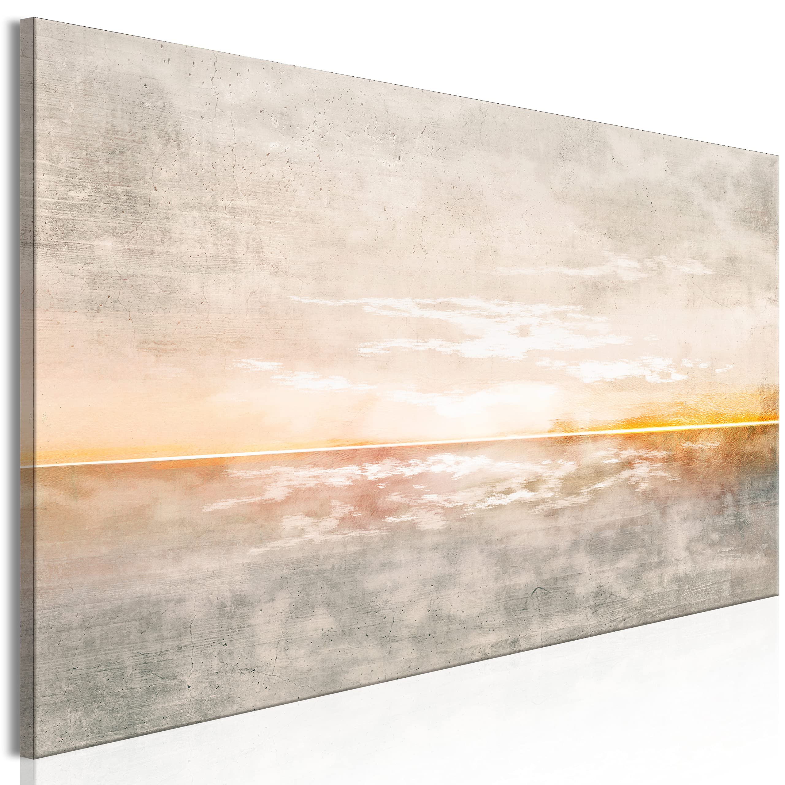 murando Cuadro en Lienzo Paisaje puesta de sol 150x50 cm Vlies Impresión de 1 Pieza Material no Tejido Cuadros para Salon Dormitorios Impresión Decoracion de Pared concreto Mar Cielo c-A-10044-b-b