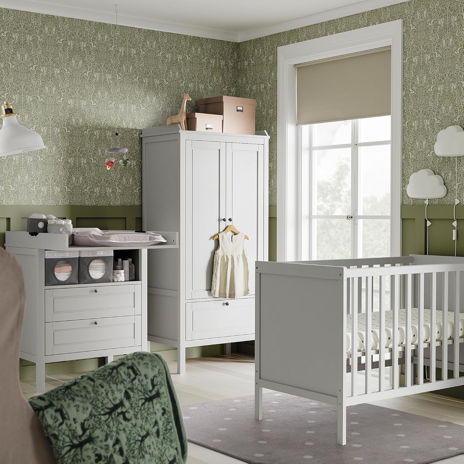 SUNDVIK cot, 60x120 cm, grey