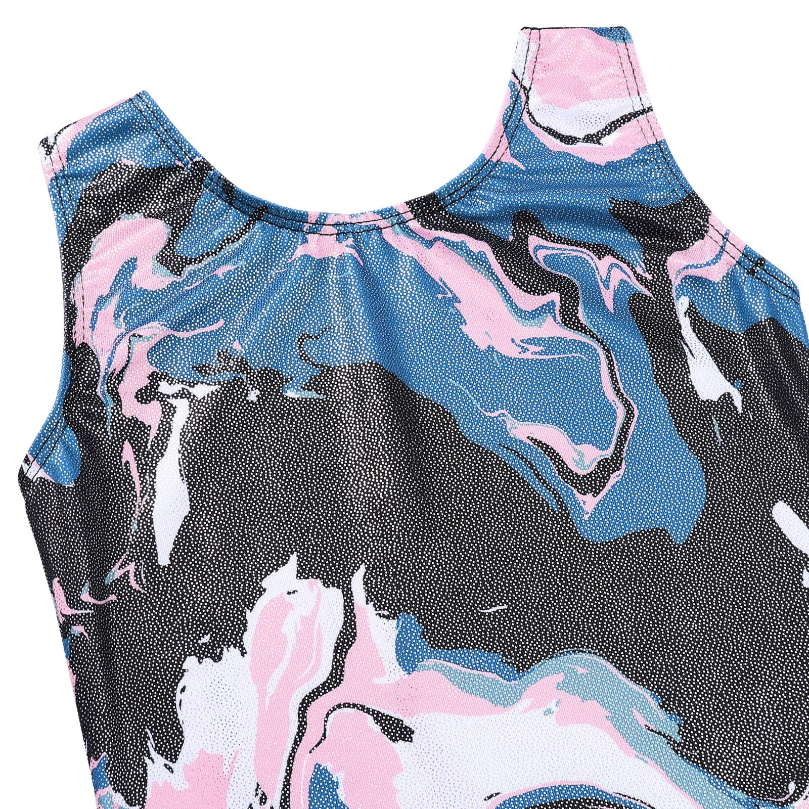 XFGIRLS Gymnastics Leotards for Girls Sleeveless Sparkle Ballet Dance Leotards Tumbling Athletic Shorts for Girls 3-14 Years