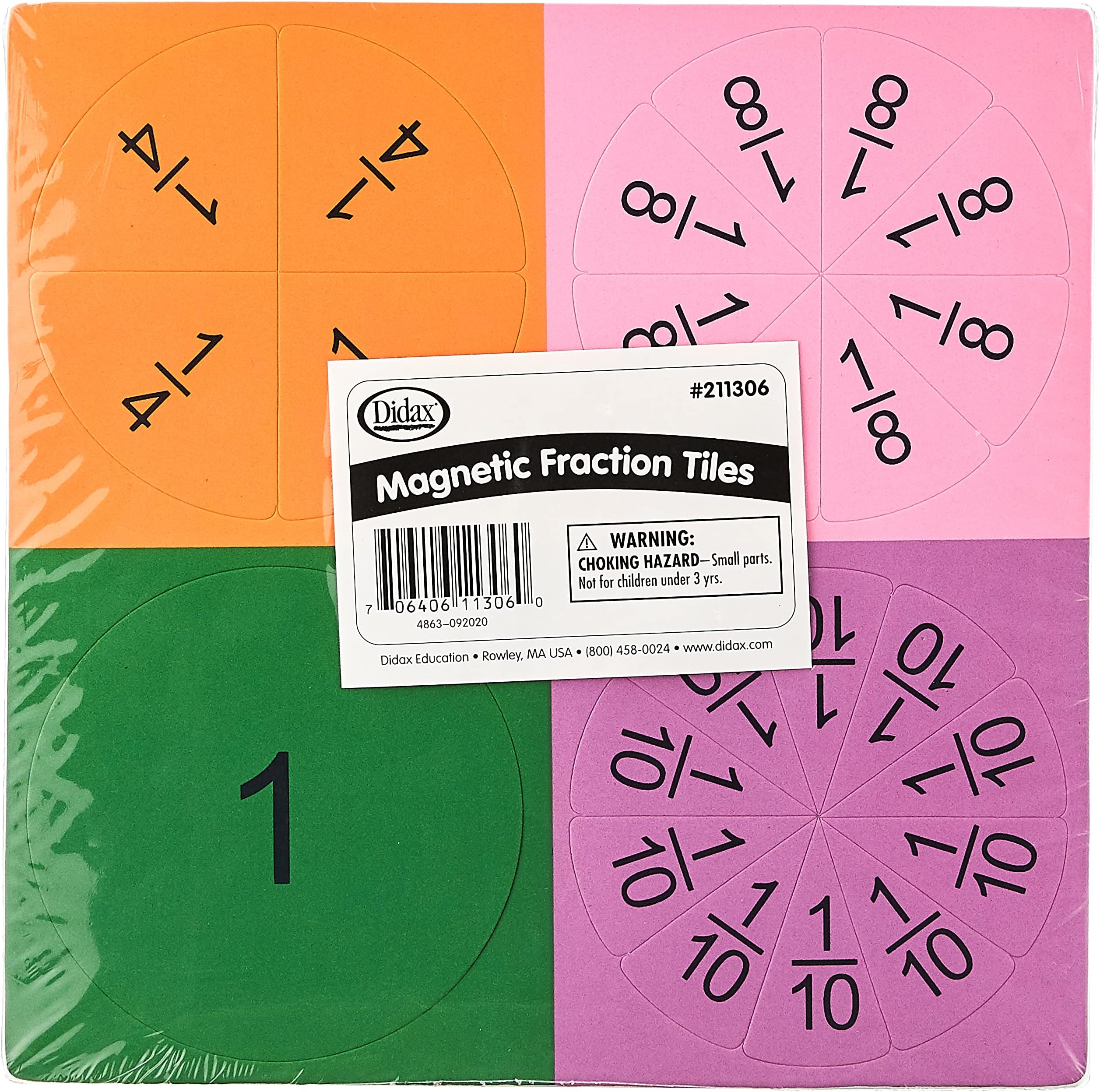 Didax Educational Resources Magnetic Fraction Tiles