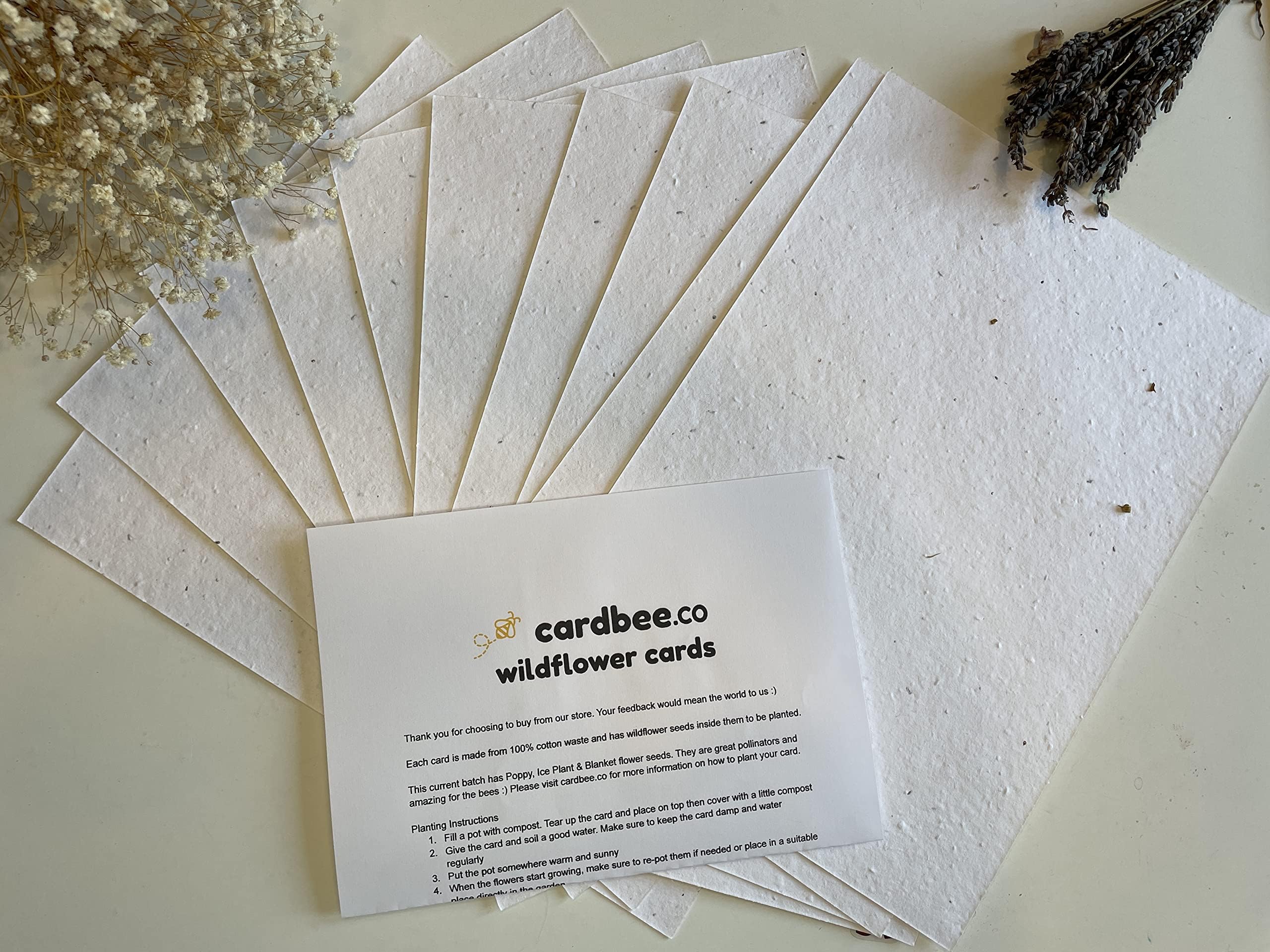 10 x A5 Plantable Seed Paper/Card - Print at Home Craft Paper with Wildflower Seed Mix…