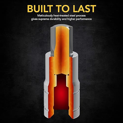 Miniatura 7 de LEXIVON Juego de enchufes de brocas Torx, acero de aleación S2 de alta calidad Juego de 13 piezas de brocas de estrella T8 - T60 Estuche