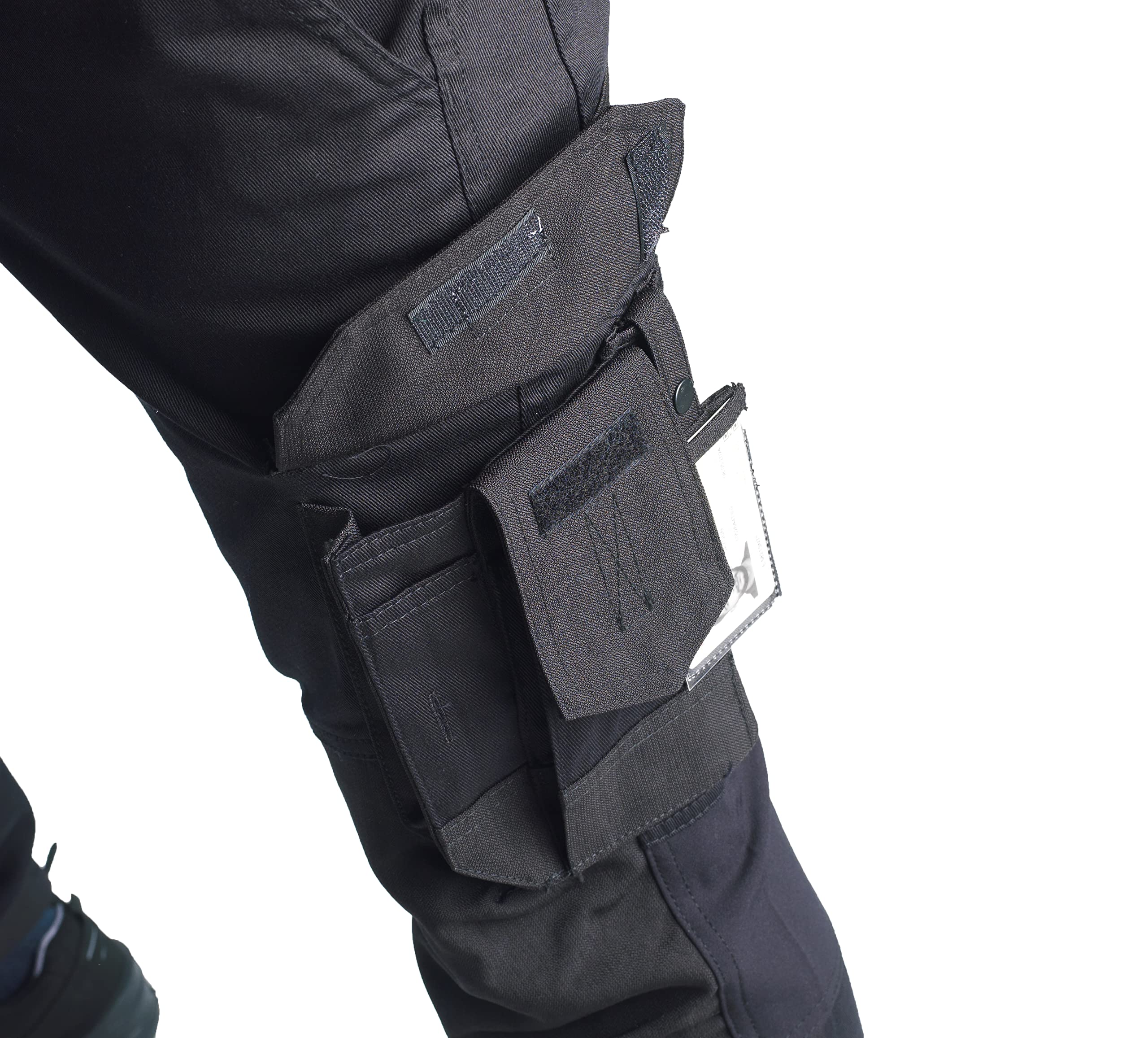 Bitco Pantalon de Travail – Stretch Déperlant & Anti-Huile 245 g/m², Renforts Cordura®, Poches Cargo & pour Genouillères, Zones 360° Ultra-Stretch