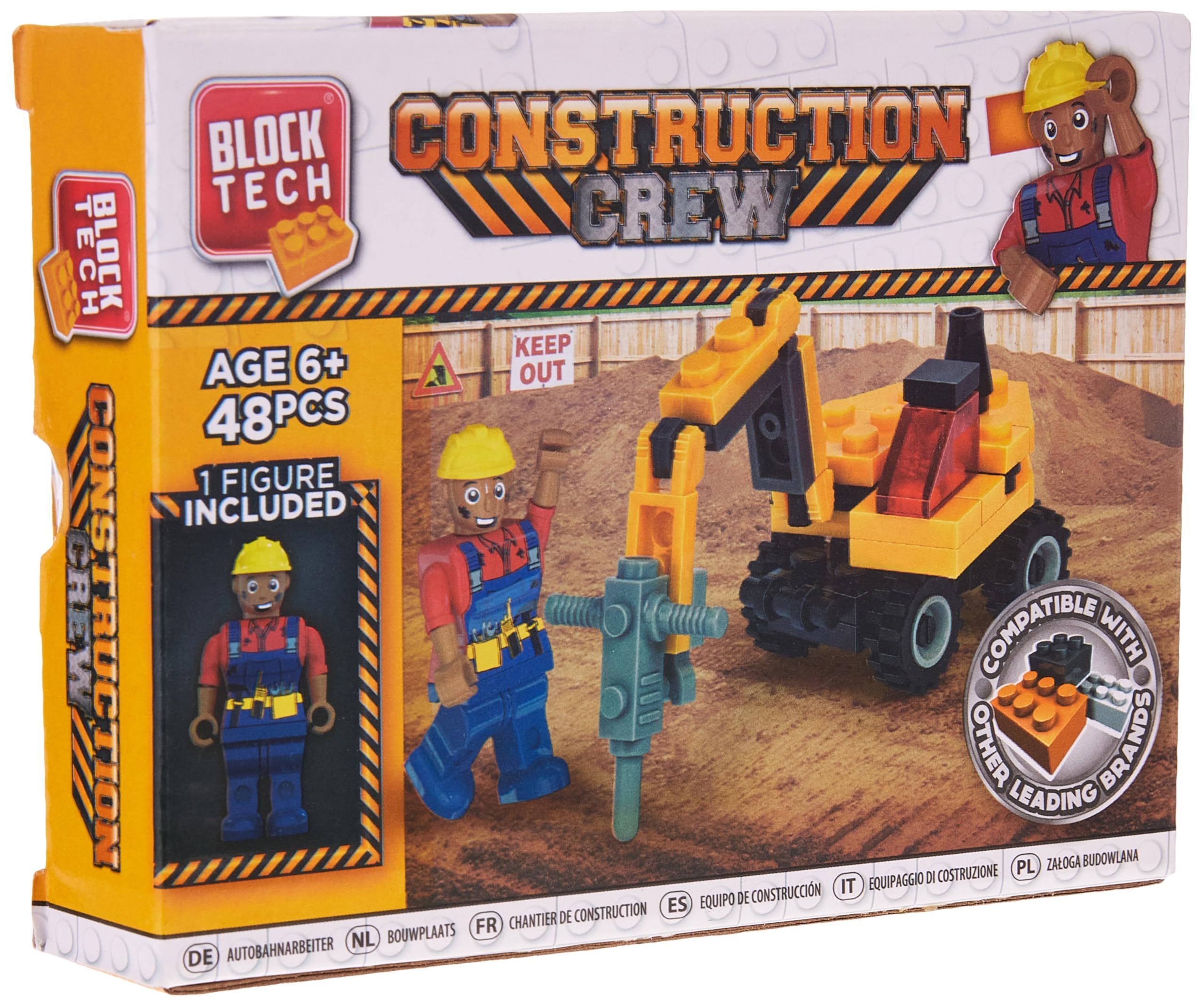 RMSBlock Tech Digger Construction Crew Kit 48-Piece Set