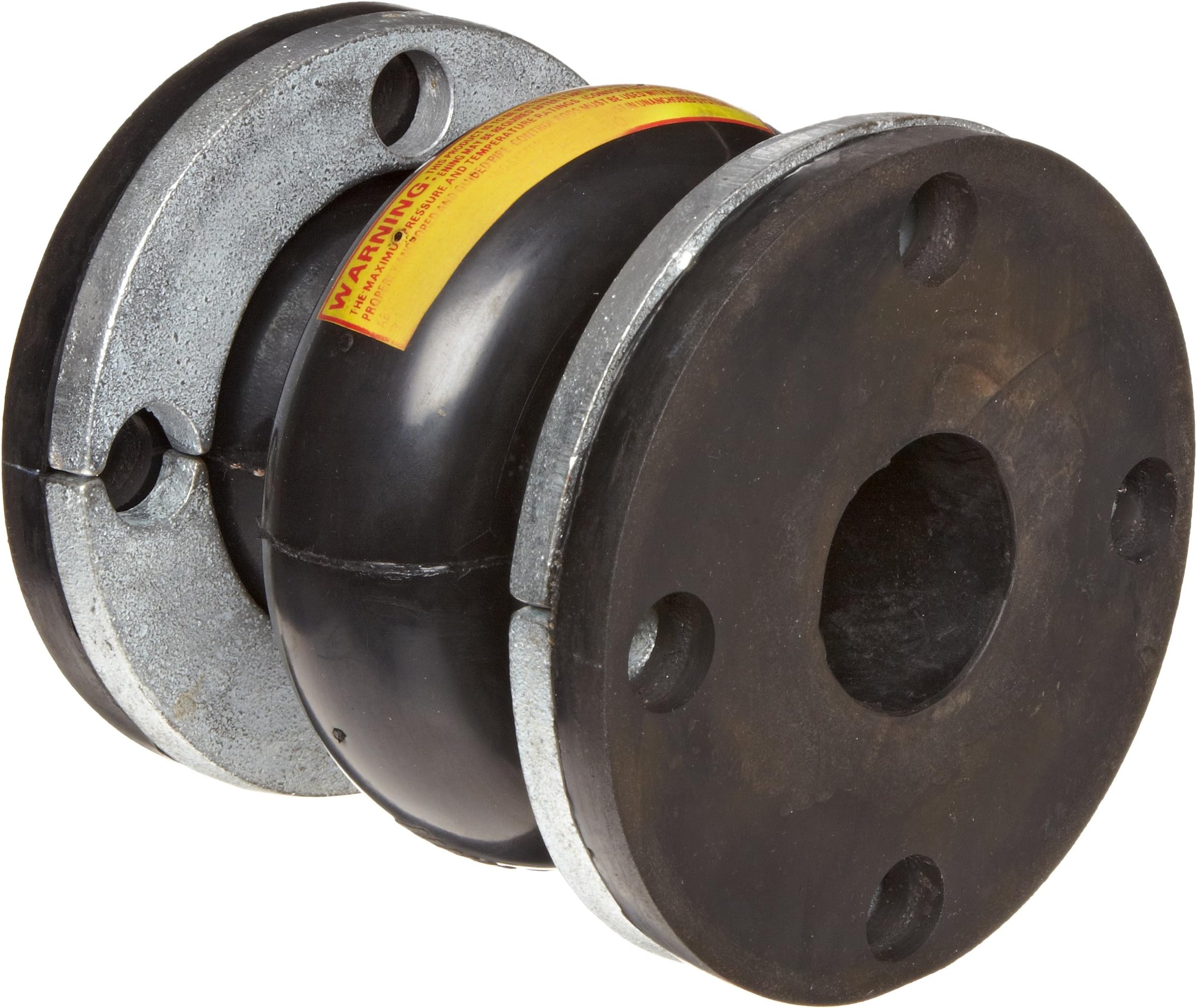 1000T Rubber Spool Expansion Joint, 2" ID x 6" Length