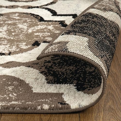 Miniatura 5 de BLUENILEMILLS BNM Viking - Alfombra moderna geométrica de polipropileno, duradera y antideslizante, con respaldo de yute para decoración de tu