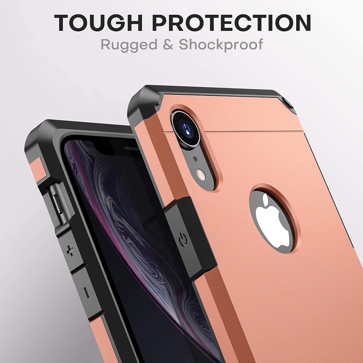 ImpactStrong iPhone XR Case, Heavy Duty Dual Layer Protection Cover Heavy Duty Case for iPhone XR 2018 6.1 inch (Coral)