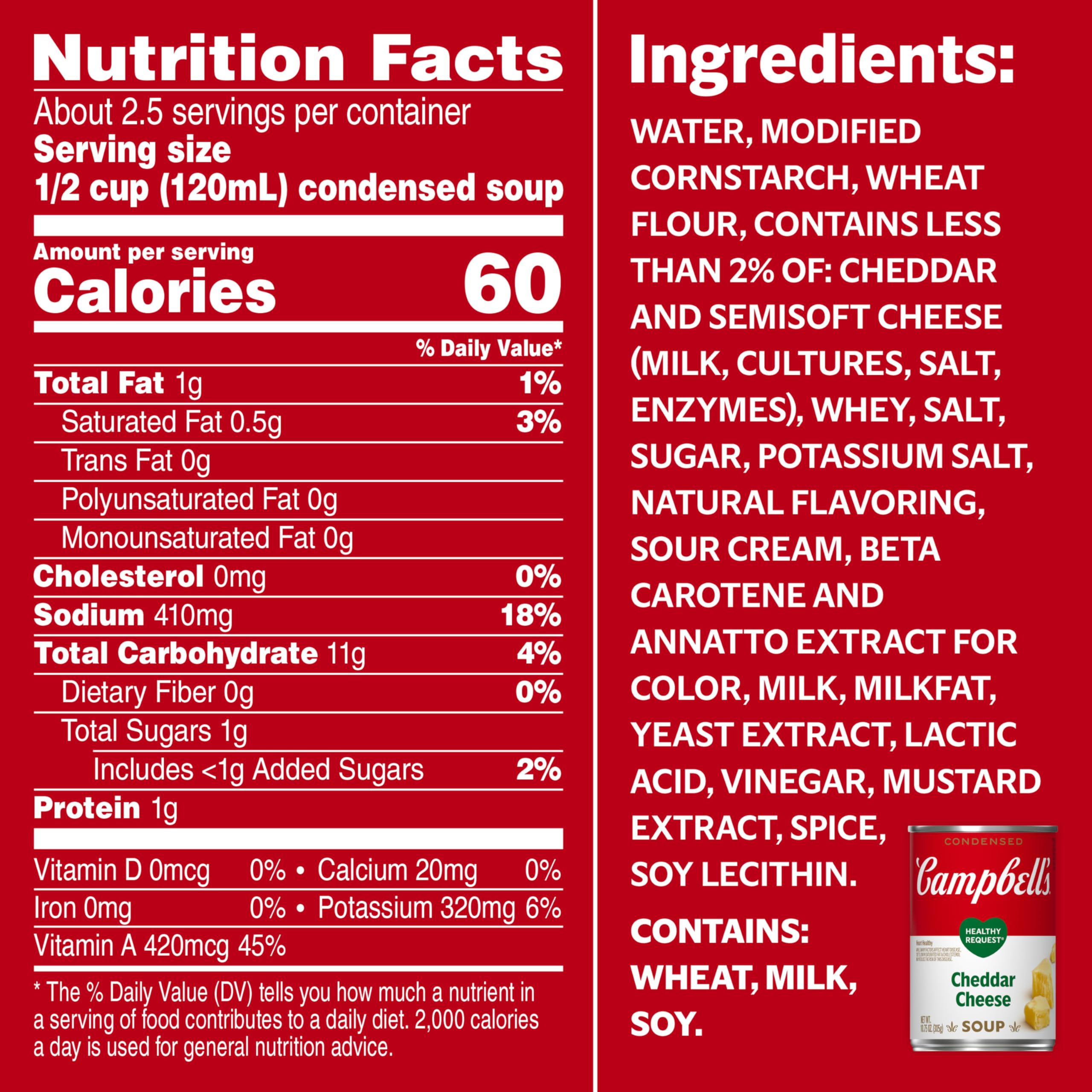 Campbells Condensed Healthy Request Cheddar Cheese Soup