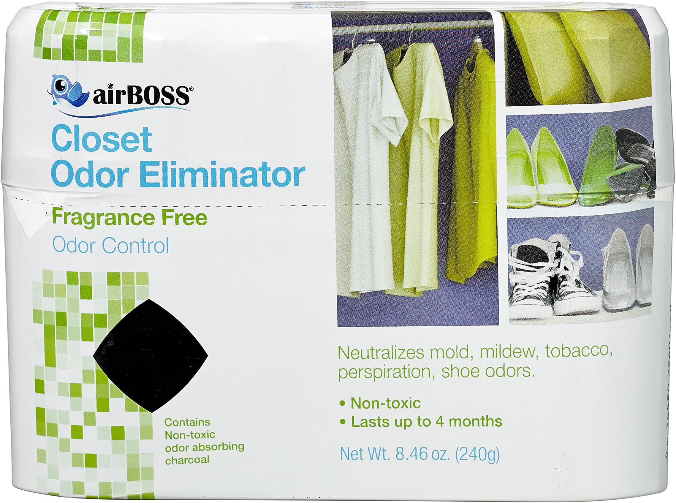 Willert AirBoss Keep It Dry Activated Charcoal Closet Deodorizer - 8.46 oz
