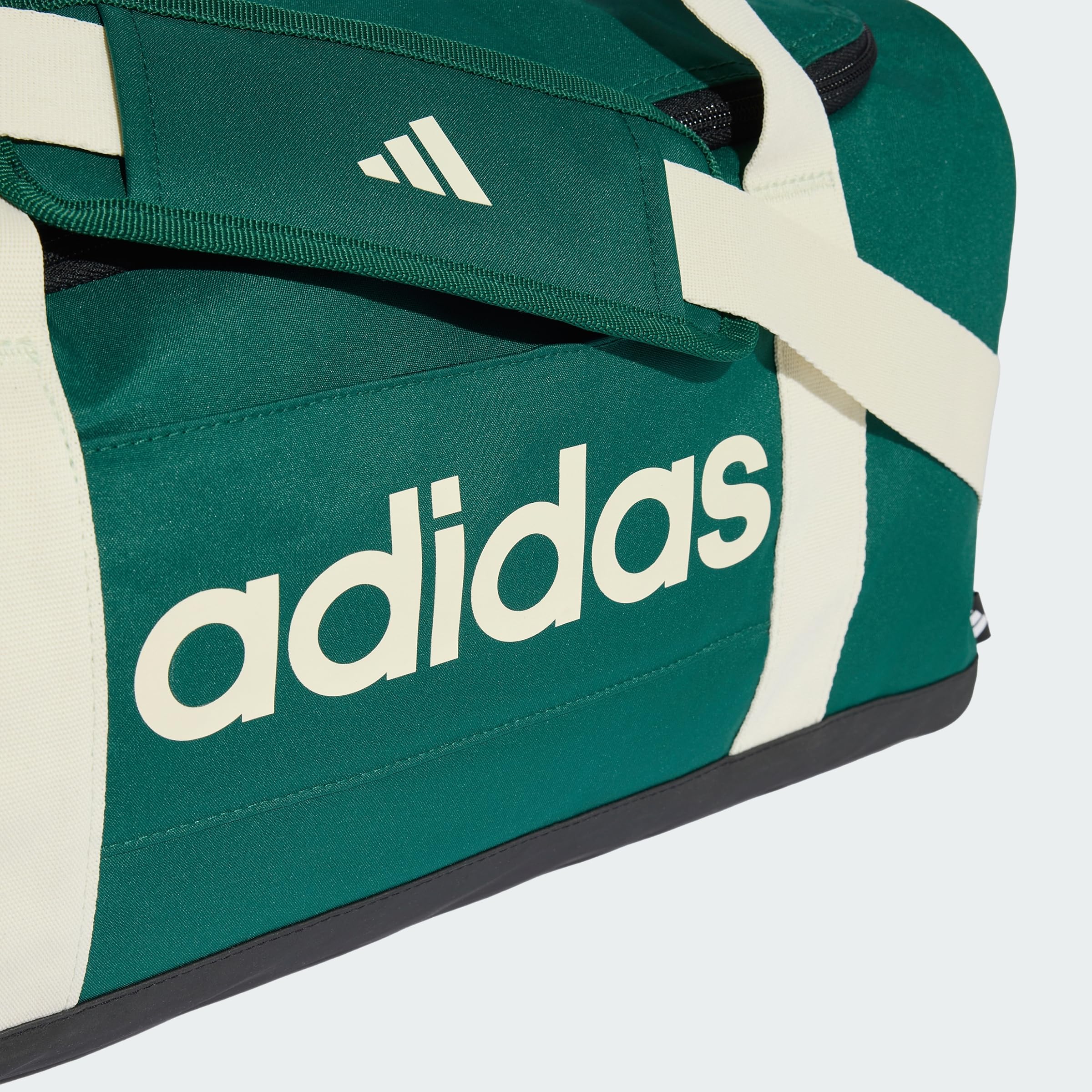 adidas Unisex - Adulto Essentials Linear Duffel Bag Duffel_Bag, collegiate green/ivory, S
