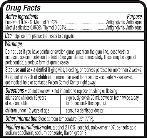 Miniatura 3 de Tienda Basics Enjuague bucal antiséptico, menta azul, 8.5 onzas líquidas, paquete de 3 (anteriormente Solimo)