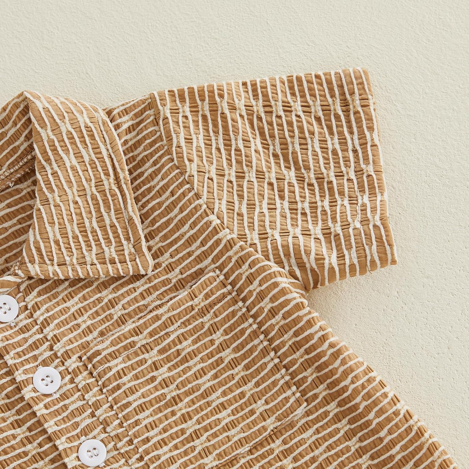 BemeyourBBs Newborn Baby Boy Summer Clothes Short Sleeve Dress Shirt Romper Button Jumpsuit Gentleman One Piece Outfit - Image 6