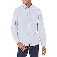 Amazon Essentials Camicia Casual in Popeline a Maniche Lunghe vestibilità Regular Uomo