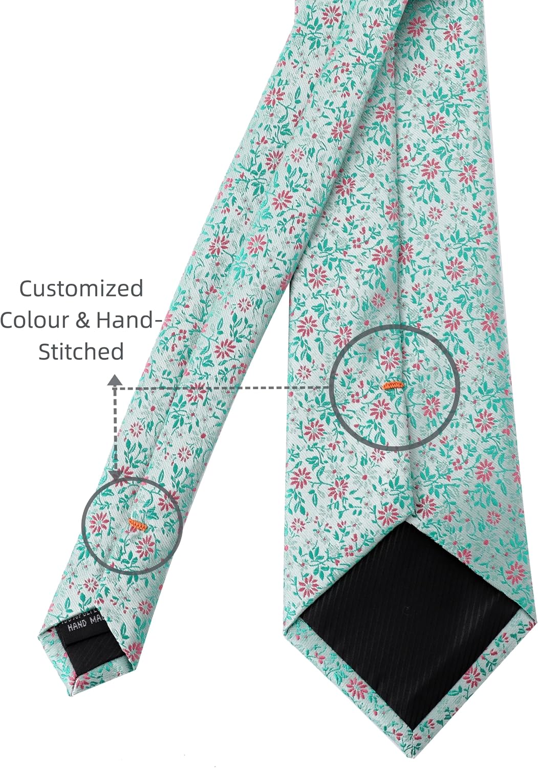 Men's Floral Jacquard Tie Sets - Elegant Necktie, Pocket Square, Tie Clip & Flower Lapel Pin 4-Piece Gift Box